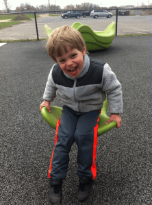Max enjoying one of the all-abilities playgrounds. This one was in Northville at Cooke School. It was AWESOME! Pretty sure that school must house a full special needs program because this playground had it all, even FOUR wheelchair swings!
